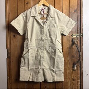 Topo Designs Dirt Romper in Bone White